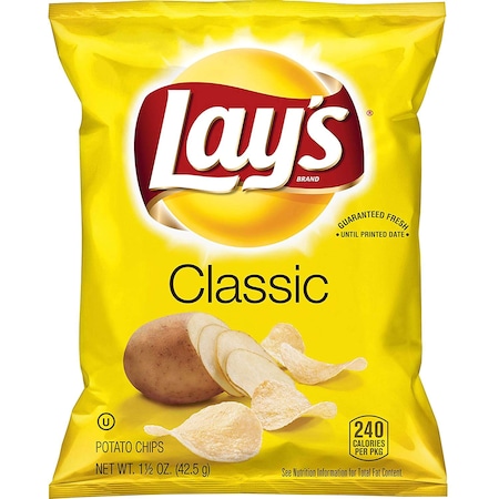 Lays Lay's Regular Potato Chips 1.5 oz. Bags, PK64 44359